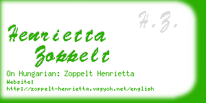 henrietta zoppelt business card